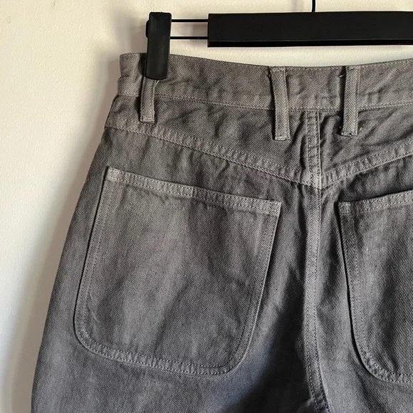 Madewell x MN Dye Studio Workwear Utility Shorts in Dark Gray Denim Size 24 XXS - Picture 8 of 14